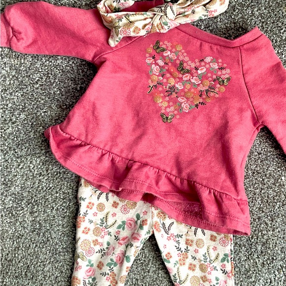 Laughing Llama Matching Baby Set with Headband - Picture 3 of 3